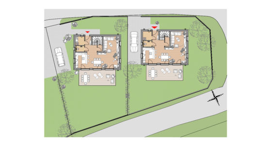Lageplan Haus 3 und Haus 4 Kritzendorf