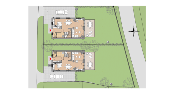 Lageplan Haus 1 und Haus 2